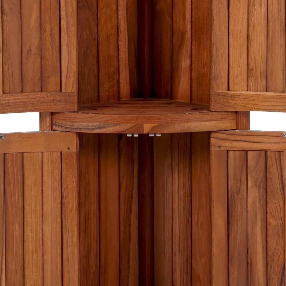 12" Brown Solid Wood Double Door Bathroom Cabinet