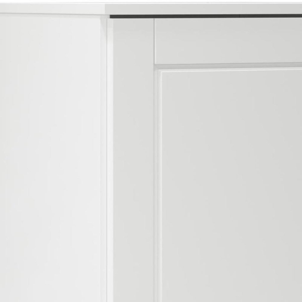 17" White Solid Wood Single Door Linen Cabinet — view 3