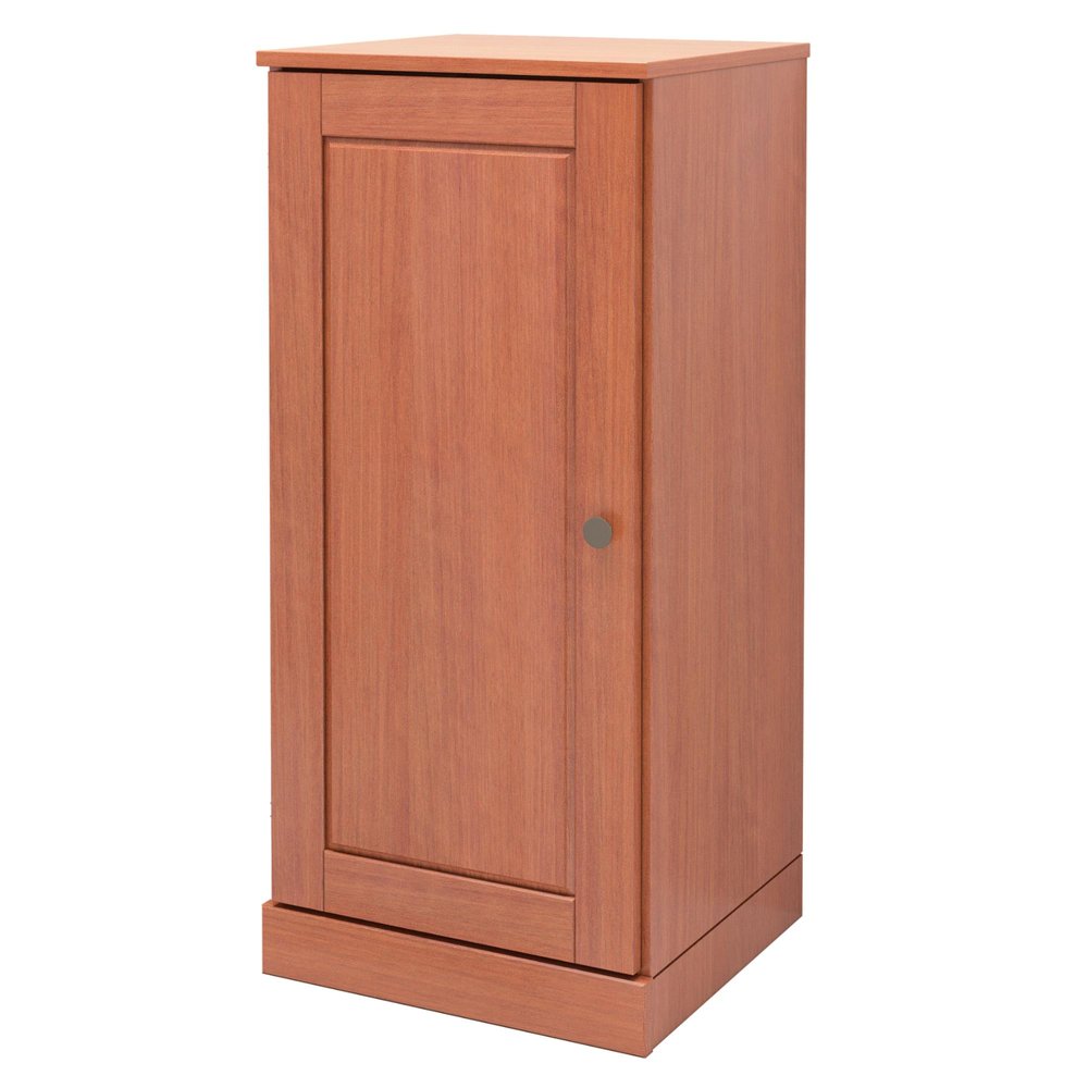 17" Coffee Solid Wood Single Door Linen Cabinet HomeRoots