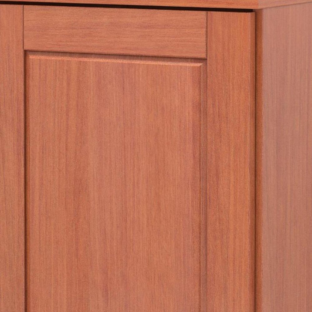 17" Coffee Solid Wood Single Door Linen Cabinet — view 3