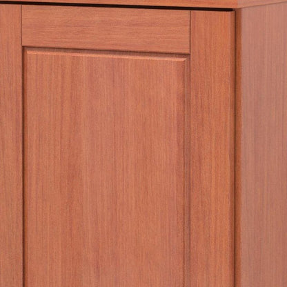 17" Coffee Solid Wood Single Door Linen Cabinet HomeRoots