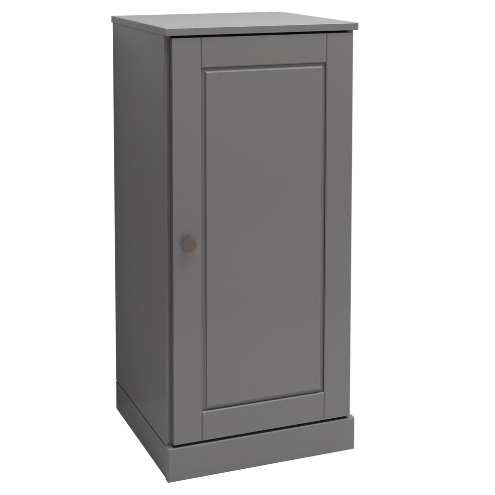 17" Gray Solid Wood Single Door Linen Cabinet — view 14