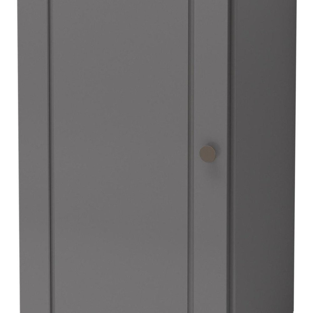 17" Gray Solid Wood Single Door Linen Cabinet — view 13