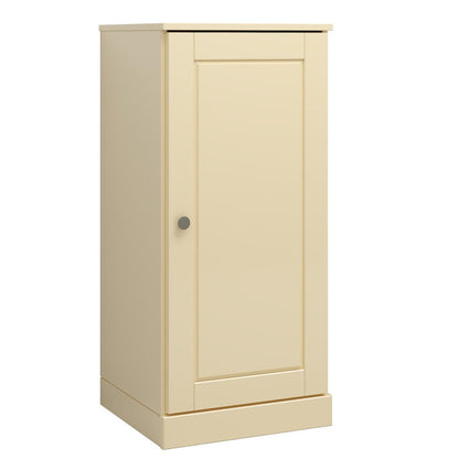 17" Yellow Solid Wood Single Door Linen Cabinet HomeRoots