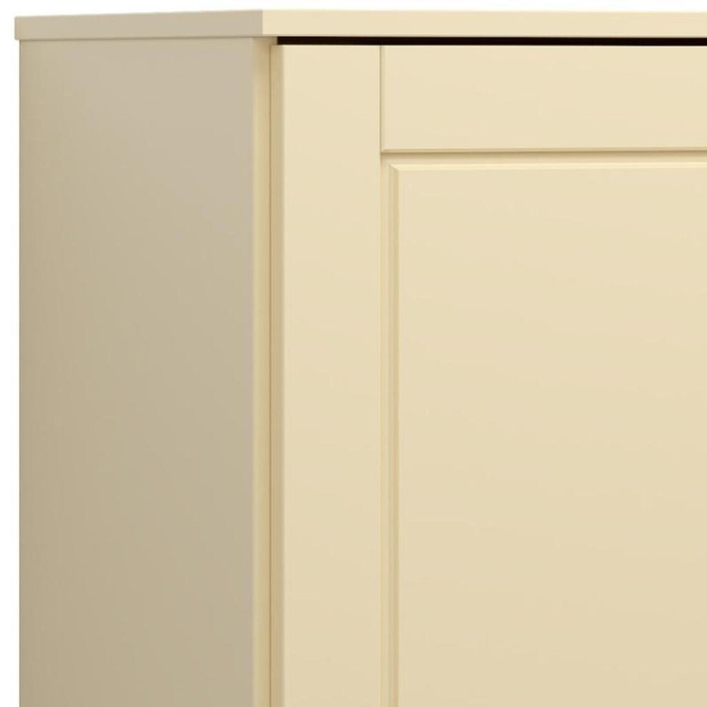 17" Yellow Solid Wood Single Door Linen Cabinet HomeRoots