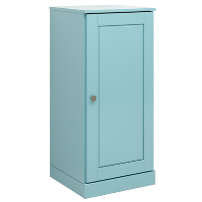 17" Aqua Solid Wood Single Door Linen Cabinet