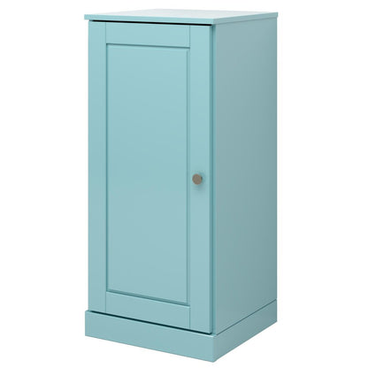 17" Aqua Solid Wood Single Door Linen Cabinet HomeRoots
