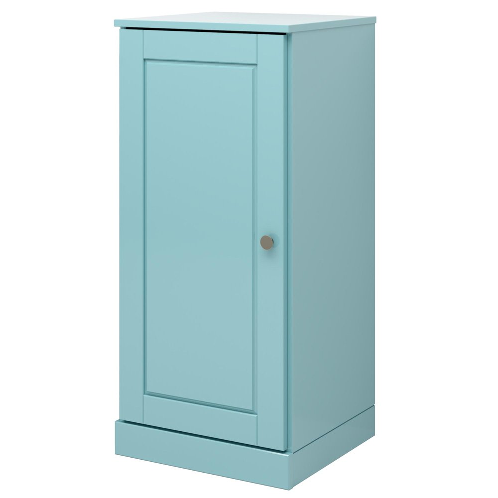 17" Aqua Solid Wood Single Door Linen Cabinet — view 1