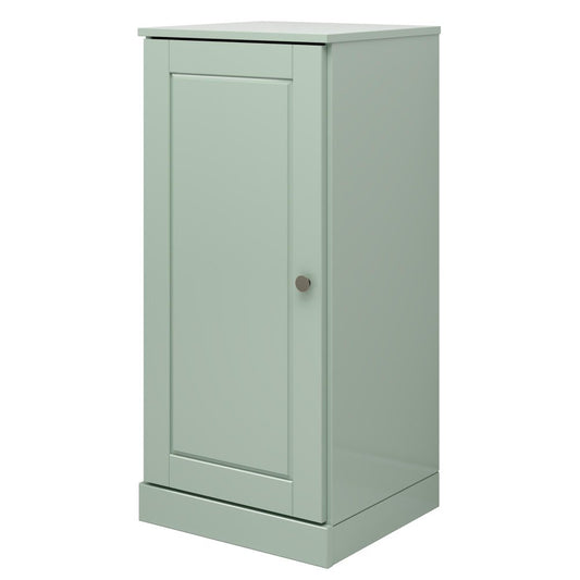 17" Sage Solid Wood Single Door Linen Cabinet