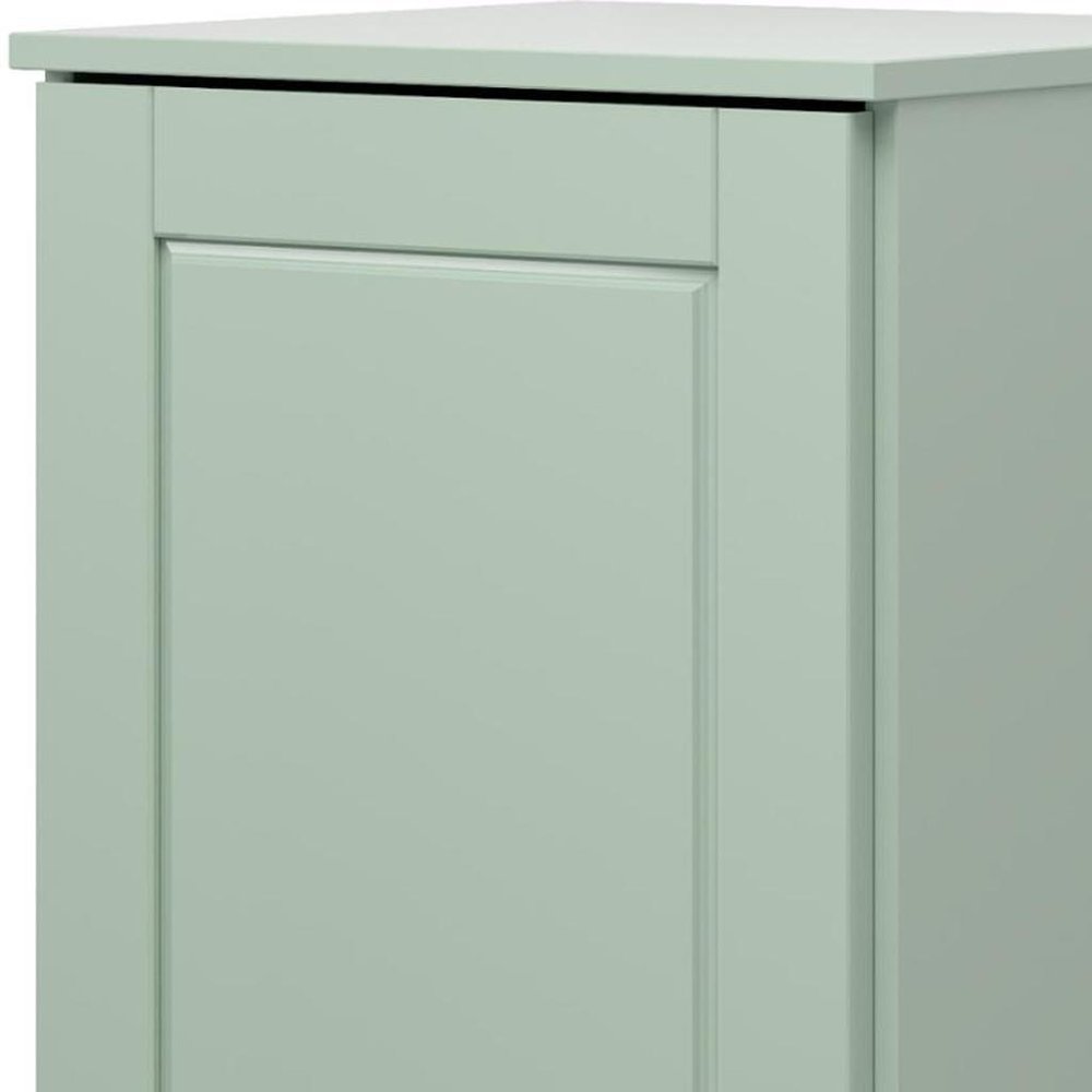 17" Sage Solid Wood Single Door Linen Cabinet HomeRoots