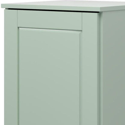 17" Sage Solid Wood Single Door Linen Cabinet HomeRoots