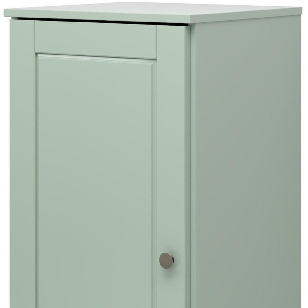17" Sage Solid Wood Single Door Linen Cabinet HomeRoots