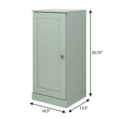 17" Sage Solid Wood Single Door Linen Cabinet HomeRoots