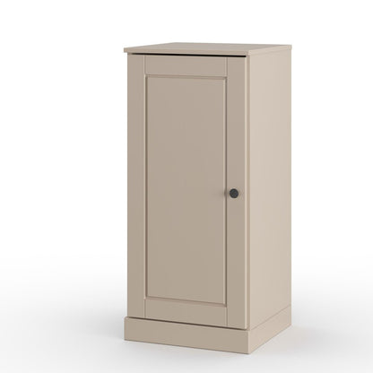 17" Beige Solid Wood Single Door Linen Cabinet HomeRoots