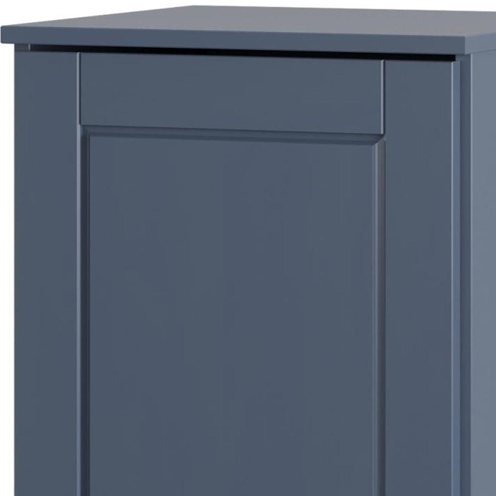 17" French Blue Solid Wood Single Door Linen Cabinet — view 2