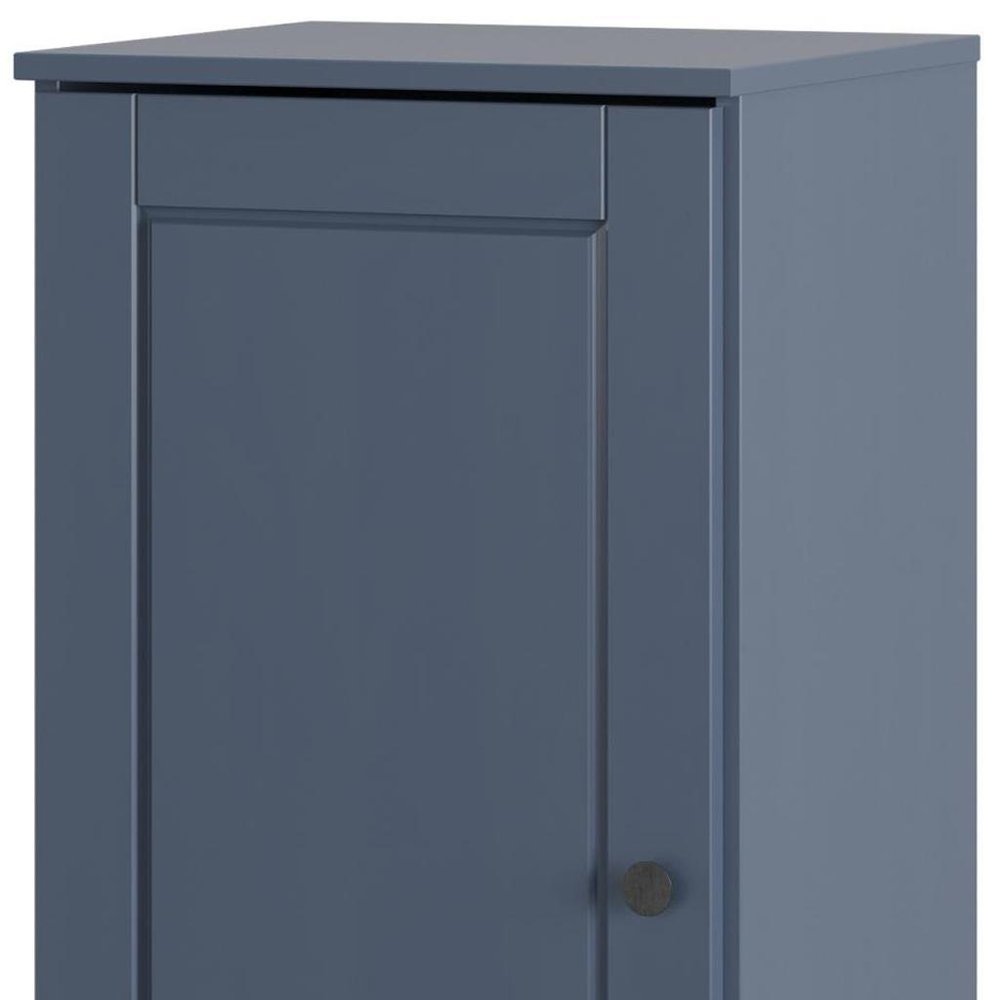 17" French Blue Solid Wood Single Door Linen Cabinet — view 3