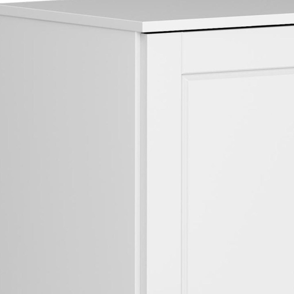 17" White Solid Wood Single Door Linen Cabinet — view 4