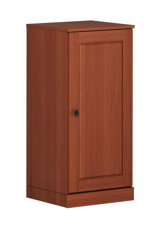 17" Coffee Solid Wood Single Door Linen Cabinet