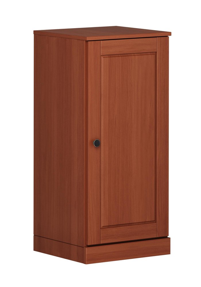 17" Coffee Solid Wood Single Door Linen Cabinet HomeRoots