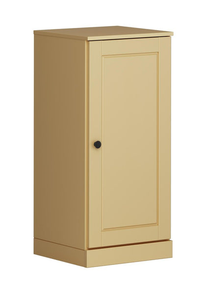 17" Yellow Solid Wood Single Door Linen Cabinet HomeRoots