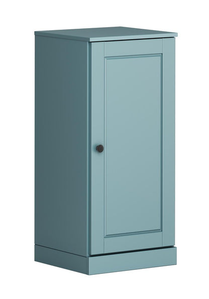 17" Aqua Solid Wood Single Door Linen Cabinet HomeRoots