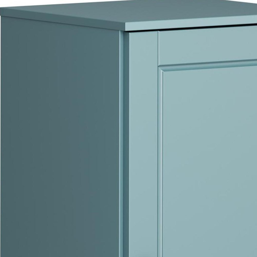17" Aqua Solid Wood Single Door Linen Cabinet HomeRoots