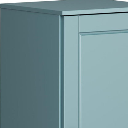 17" Aqua Solid Wood Single Door Linen Cabinet HomeRoots