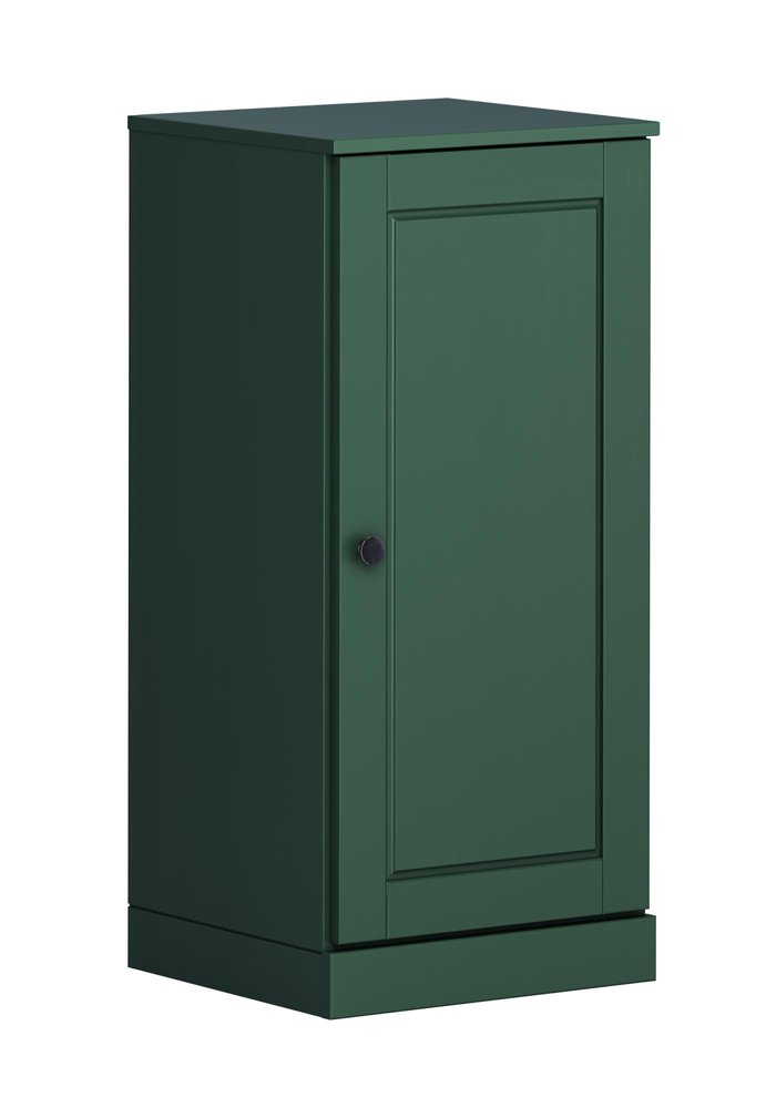 17" Green Solid Wood Single Door Linen Cabinet HomeRoots