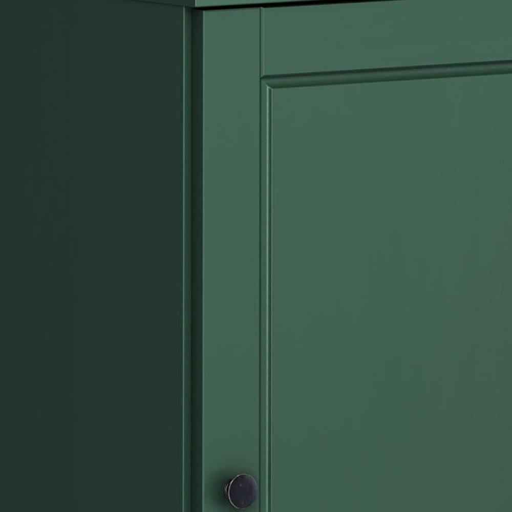 17" Green Solid Wood Single Door Linen Cabinet HomeRoots
