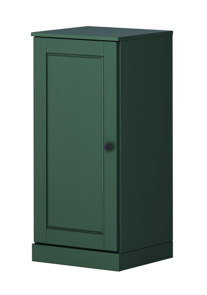 17" Green Solid Wood Single Door Linen Cabinet