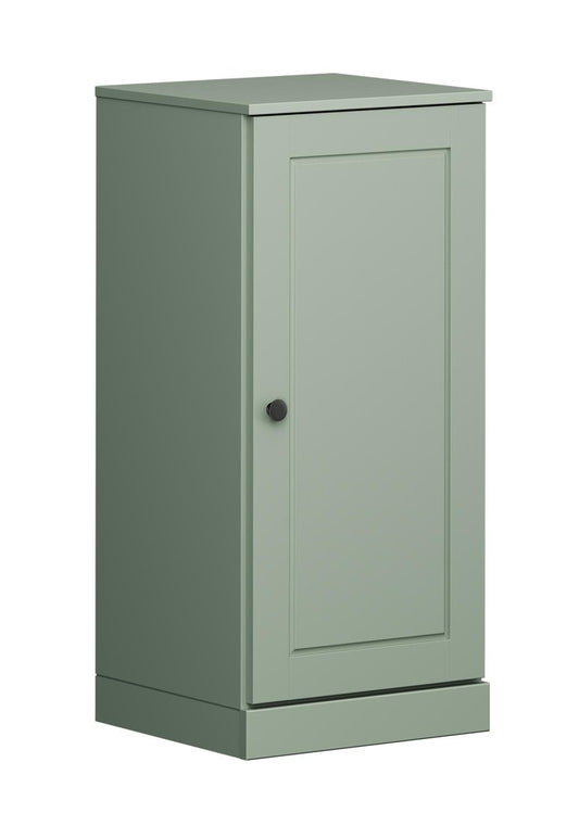 17" Sage Solid Wood Single Door Linen Cabinet