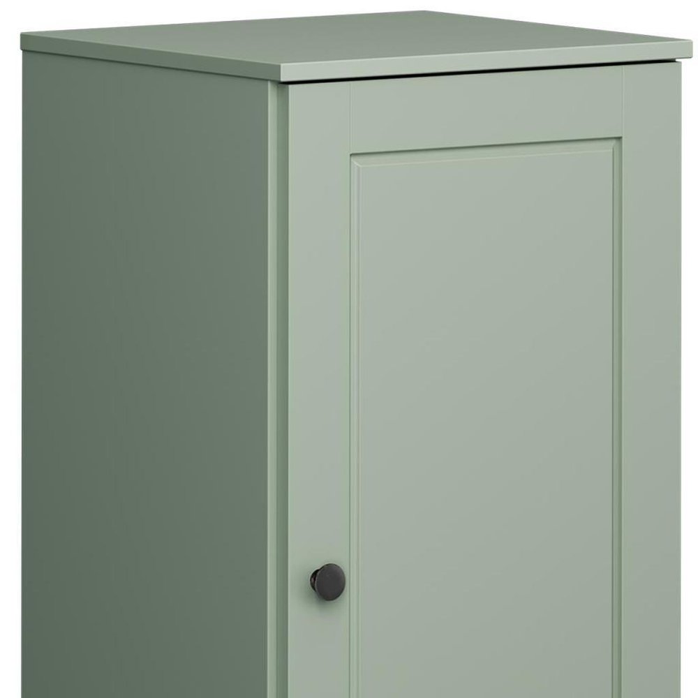17" Sage Solid Wood Single Door Linen Cabinet HomeRoots