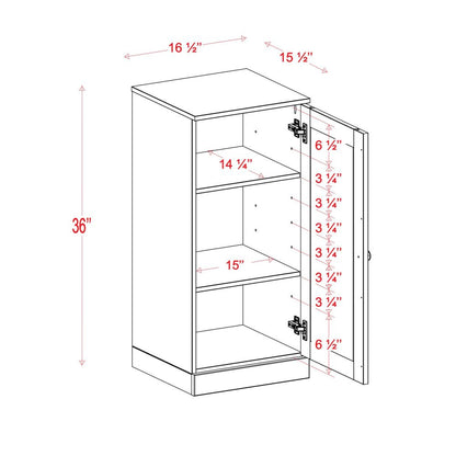 17" Sage Solid Wood Single Door Linen Cabinet HomeRoots