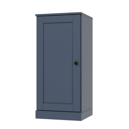 17" French Blue Solid Wood Single Door Linen Cabinet