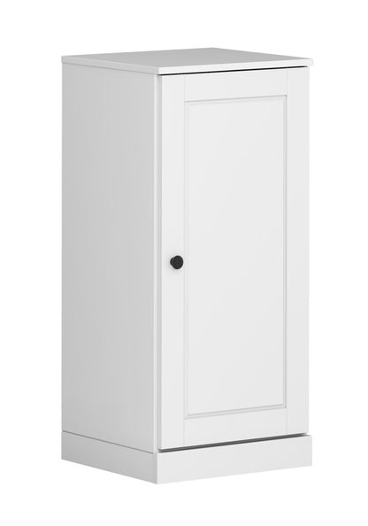 17" White Solid Wood Single Door Linen Cabinet HomeRoots