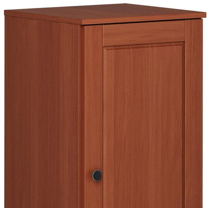 17" Coffee Solid Wood Single Door Linen Cabinet HomeRoots