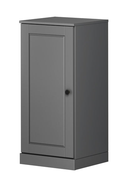 17" Gray Solid Wood Single Door Linen Cabinet HomeRoots