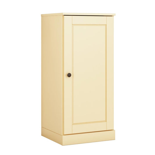 17" Yellow Solid Wood Single Door Linen Cabinet