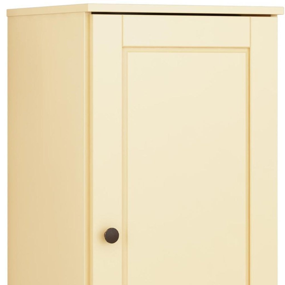 17" Yellow Solid Wood Single Door Linen Cabinet — view 3