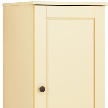 17" Yellow Solid Wood Single Door Linen Cabinet HomeRoots