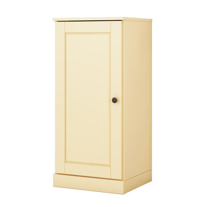 17" Yellow Solid Wood Single Door Linen Cabinet HomeRoots