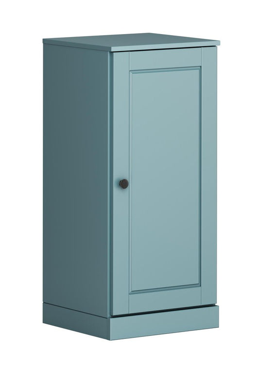 17" Aqua Solid Wood Single Door Linen Cabinet