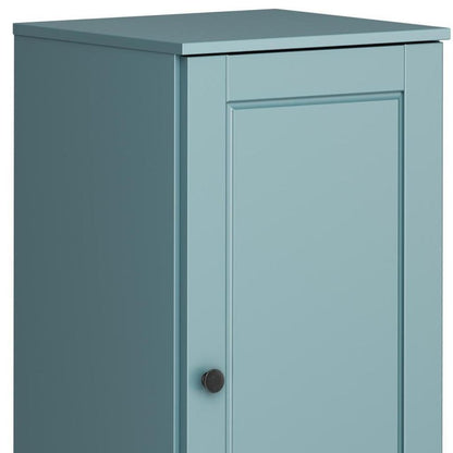 17" Aqua Solid Wood Single Door Linen Cabinet HomeRoots