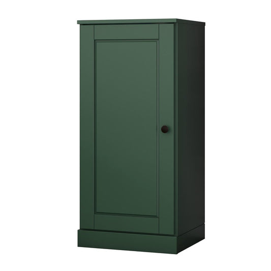 17" Green Solid Wood Single Door Linen Cabinet