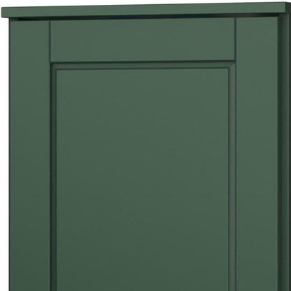 17" Green Solid Wood Single Door Linen Cabinet HomeRoots