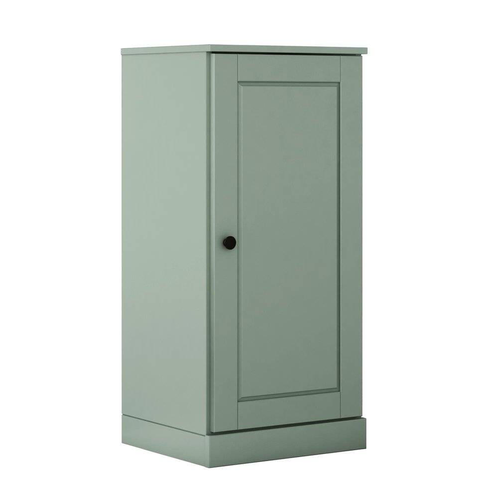 17" Sage Solid Wood Single Door Linen Cabinet — view 1