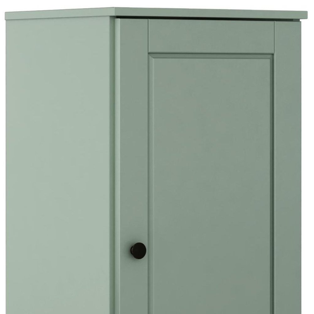 17" Sage Solid Wood Single Door Linen Cabinet — view 4