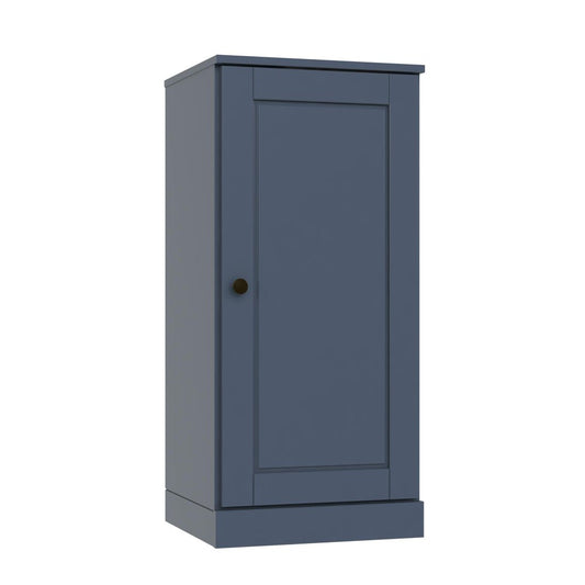 17" French Blue Solid Wood Single Door Linen Cabinet