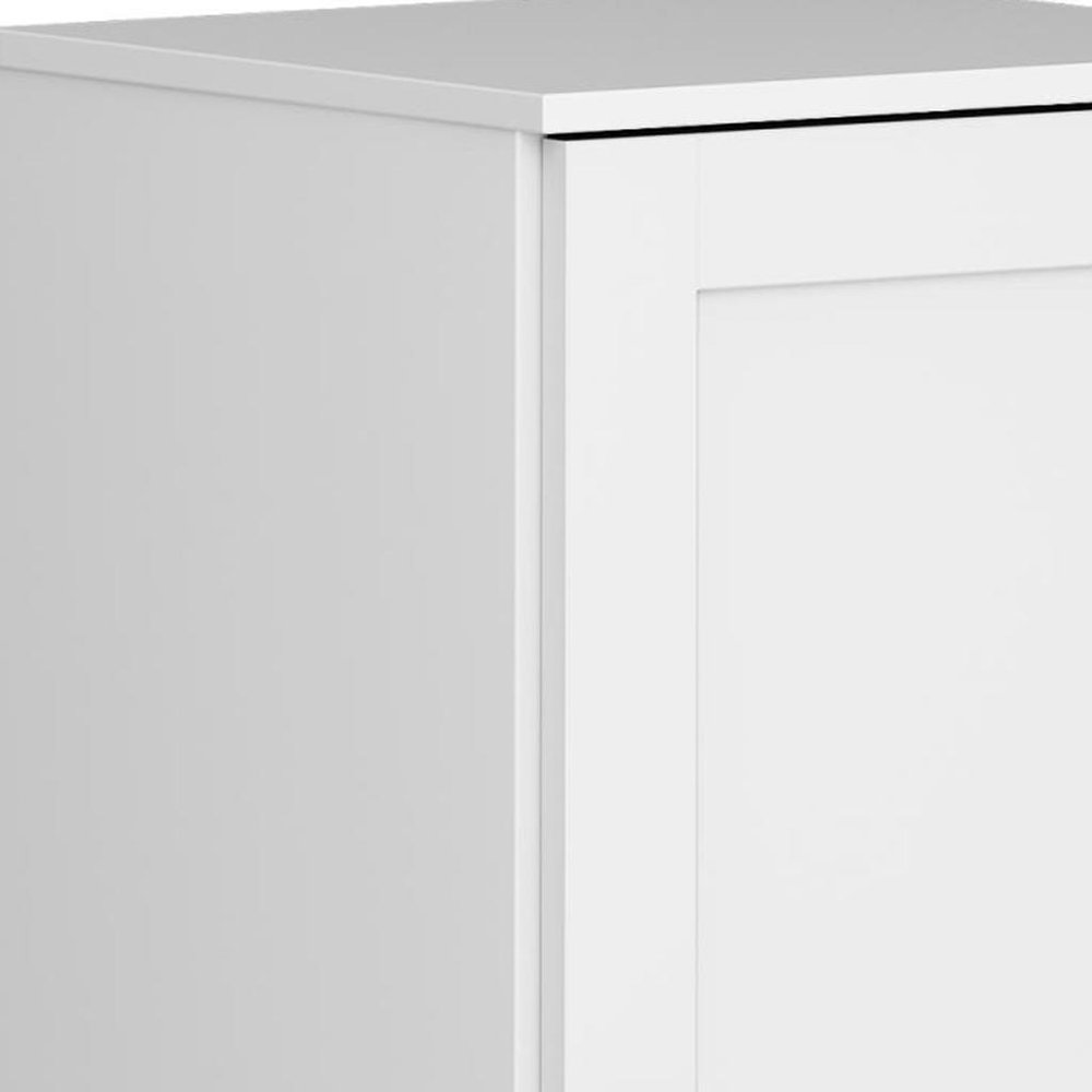 17" White Solid Wood Single Door Linen Cabinet — view 3