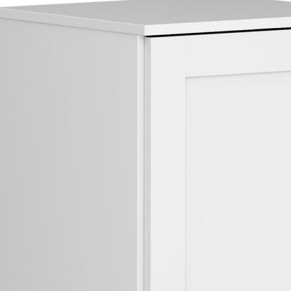 17" White Solid Wood Single Door Linen Cabinet HomeRoots